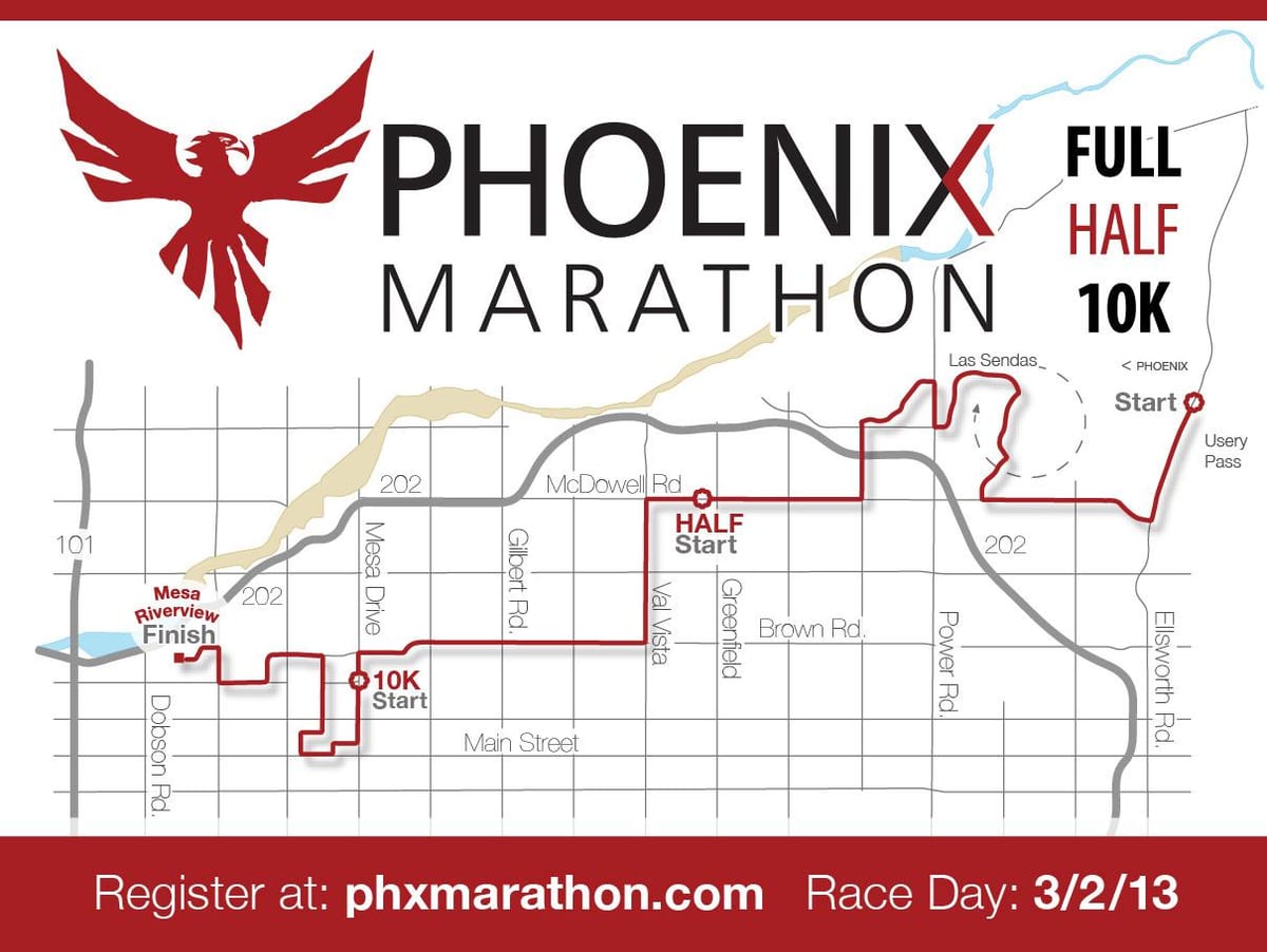 แผนที่ของฟีนิกซ์ maraton