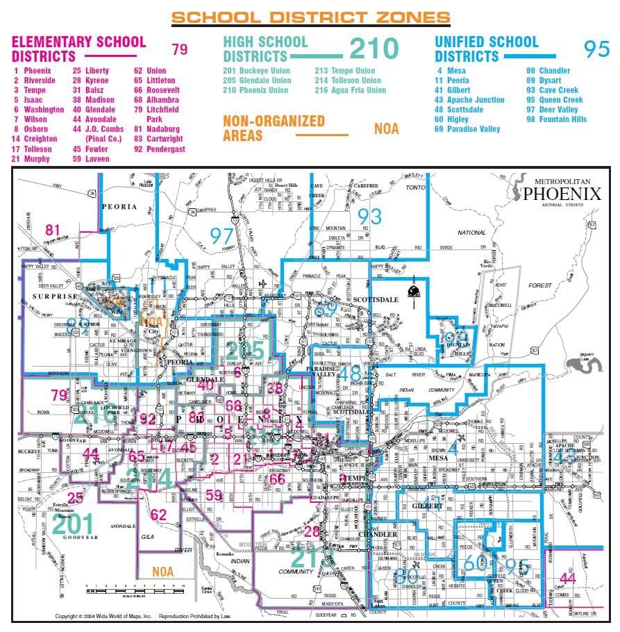 ฟีนิกซ์สหภาพสูงโรงเรียนแผนที่
