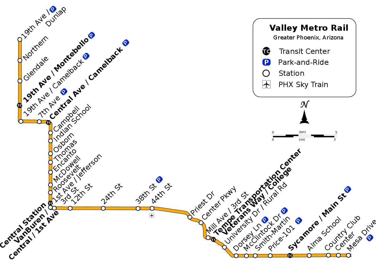 หุบเขามรถไฟใต้ดินแผนที่เส้นทาง