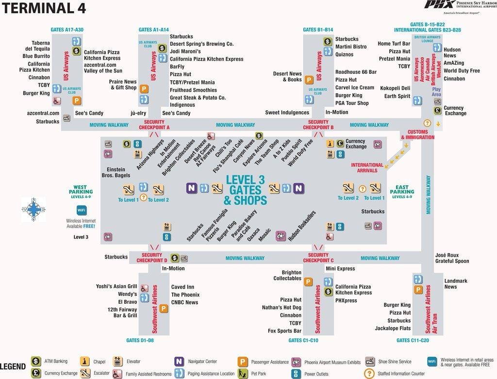 phx แผนที่เทอร์มินัล 4