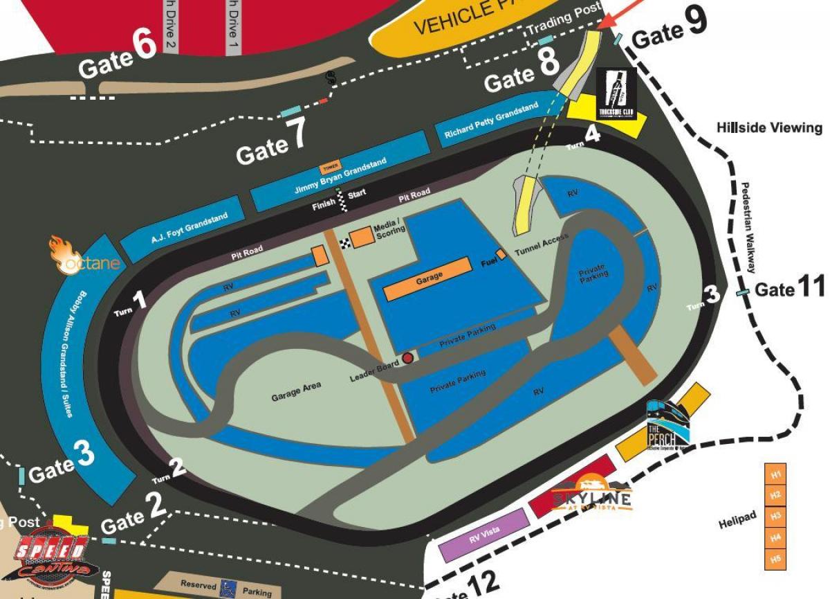 ฟีนิกซ์ raceway แผนที่