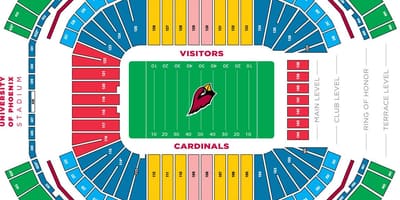 Az Cardinals นแผนที่สนามกีฬา