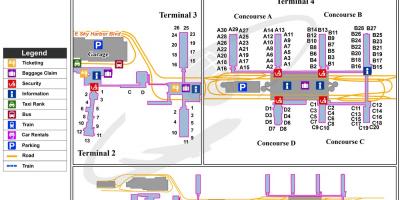 แผนที่ของฟีนิกซ์ท้องฟ้าออกท่าเรือคอร์สนามบิน